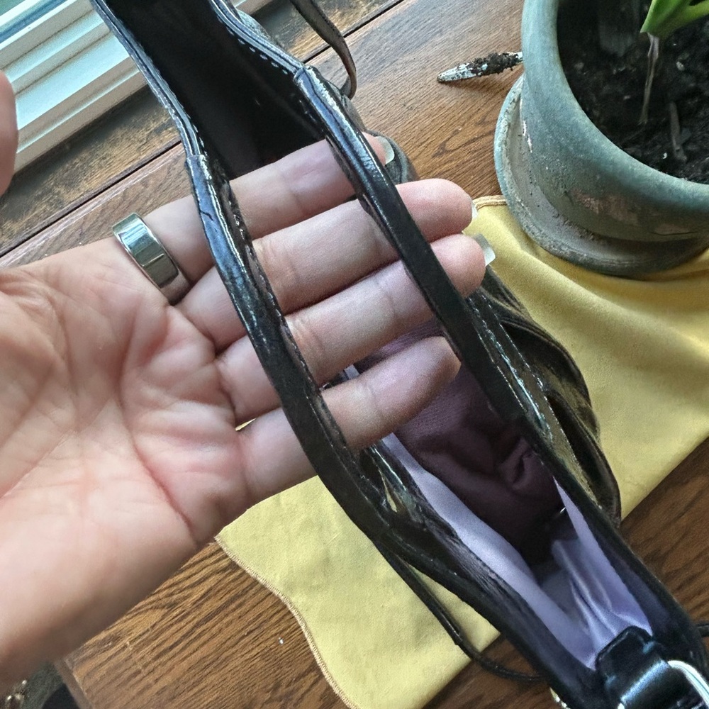 Coach Black Patent Leather Shoulder Bag - Picture 4 of 12